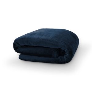 Cobertor Casal Velour 300g M2 Poliéster Azul Marinho 180x220cm 11259314022 - Camesa