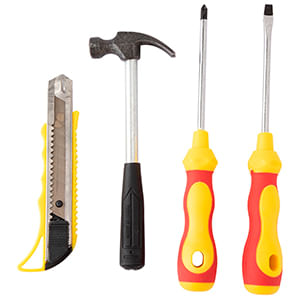Jogo Ferramentas Master 4 Peças Plástico Pp Aço Inox Amarelo E Vermelho LM2057 - honeyhome