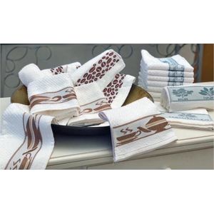 Kit 10 Panos Copa Jacquard Gourmet Barrado Estampas Sortidas 48x70cm Ref.5014 / 5025