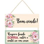 Kit_Placas_Decorativas_Com_Corda_Bem_Vindo_Mdf_2_Peças_Ref.JPL2044_Nsw