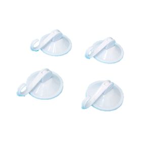 Kit 4 Ganchos Fixadores Com Ventosas Suporta Até 3kg Plástico 4,5x5,5x7,5cm LM2146/ LM2146AMB - honeyhome