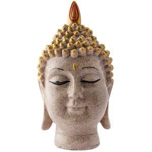 Estatueta Cabeça Hindu Resina Dourado 14x8,5x18cm LM1802 - honeyhome