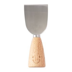Espátula Para Petiscos Sorriso Aço Inox E Cabo Madeira 12x4cm LM1847 - honeyhome