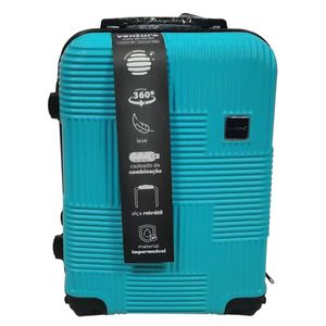 Mala Viagem Bordo Venture 20" Rodinhas 360º 10kg Alça Telescópica Abs Verde 39x22x55cm LM2310 - honeyhome