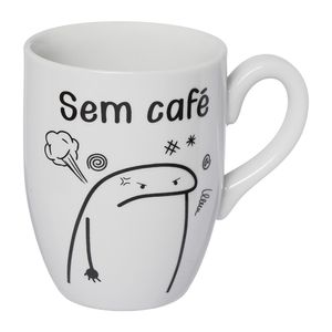 Caneca Flork Sem Café Porcelana Branca 350ml CANC113 - Hauskraft