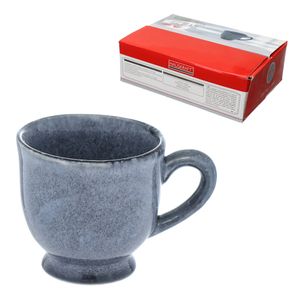 Conjunto Xícaras Para Café Reactive Glaze Cerâmica Cinza 100ml 6 Peças JGXC089CZ - Hauskraft
