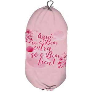 Puxa Saco Aquii Só O Bem Entra Poliéster 37x21cm PSC1036 - Nsw Decor
