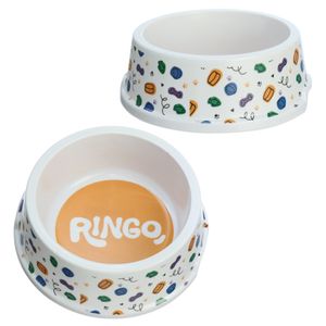 Comedouro Para Cães Melamina Branco 730ml RG0112-Ringo