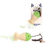 Brinquedo_Para_Gatos_Peixe_Com_Guizo_Poliéster_Plástico_Verde_Ref.RG0113_Ringo