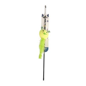 Brinquedo Para Gatos Vara Com Brinquedo Plástico Verde 50cm RG0126 - Ringo
