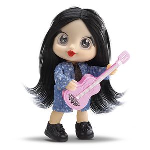Boneca Brave Girls Anna Cantora Com Violão Branca 0955 - Bee Toys