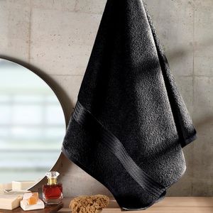 Toalha de Banho Felpuda Prisma Algodão Af-1290 Preta 70x140cm 12900133460910 - Dohler