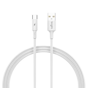 Cabo Usb Tipo C Alta Elasticidade Branco 2a 1m CB002 - Bright