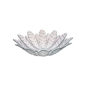 Centro de Mesa Folhas Vidro Transparente 39cm 1496 - Vitazza