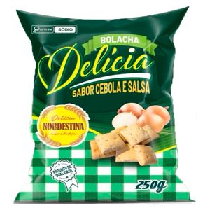 Bolacha Delícia Cebola E Salsa 250g 10 - Delícia Nordestina