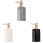 Dispenser_Banheiro_Para_Sabonete_Líquido_450ml_Cerâmica_Cinza_Texturizada_17x7cm_LM1571_-_honeyhome