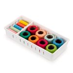 Conjunto_Organizadores_de_Gaveta_3_Peças_Com_Divisórias_Plástico_Branco_27x12x4,8cm_Ref.1920_Dasplast