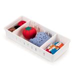 Conjunto_Organizadores_de_Gaveta_3_Peças_Com_Divisórias_Plástico_Branco_27x12x4,8cm_Ref.1920_Dasplast