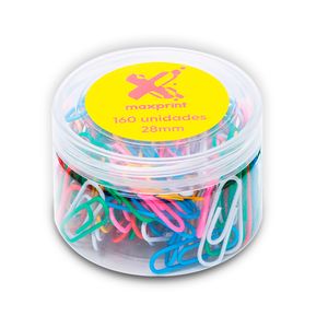 Pote de Clips Metal Colorido 160 Unidades 71000019 - Maxprint