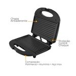Sanduicheira_E_Grill__Placa_Antiaderente_Inox_Preta_750w_220v_Ref.23262_Kian