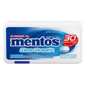 Pastilha Mentos Clear Breath Peppermint Dispencer 21g 30549 - Perfetti