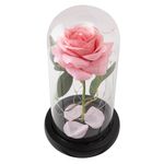 Flor_Eterna_Rosa_Sortida_Base_Madeira_Com_Led_(pilha_Aaa)_Cúpula_de_Vidro_11,5x21cm_Ref.LM2386_honeyhome