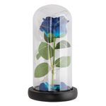 Flor_Eterna_Rosa_Sortida_Base_Madeira_Com_Led_(pilha_Aaa)_Cúpula_de_Vidro_11,5x21cm_Ref.LM2386_honeyhome