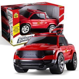 Carro Pick-up Alien Bombeiro Plástico Vermelho 0060 - Samba Toys
