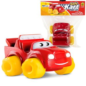 Carrinho Soft Kart Vinil Vermelho 0326 - Samba Toys