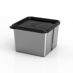 Pote_Organizador_Metallic_Quadrado_Plástico_850ml_Ref.AD0082_Potte