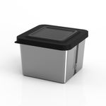 Pote_Organizador_Metallic_Vision_Quadrado_Plástico_850ml_Ref.AD0103_Potte