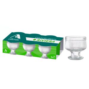 Conjunto Taças de Sobremesa Riviera Vidro 315ml 6 Peças 475308 - Allmix