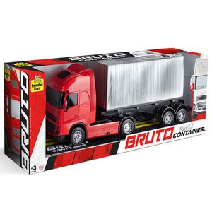 Caminhão Bruto Truck Baú Container Plástico Vermelho 0706 - Samba Toys