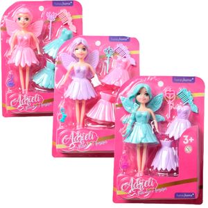 Boneca Adrieli Fada Com Acessórios Plástico Sortida LJM169 - honeyhome