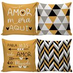 Kit_Capa_Almofada_Estampa_Amor_Microfibra_Amarela_E_Preta_Sortido_40x40cm_2_Peças_Ref.CAL112152_Nsw_Decor