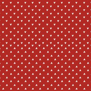 Toalha Mesa Chá Corações Poliéster Vermelho E Branco 74x74cm MTCT61311 - Nsw Decor