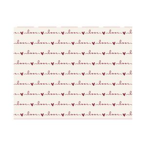 Lugar Americano Love Poliéster Branco 33x45cm JAW9618 - Nsw Decor