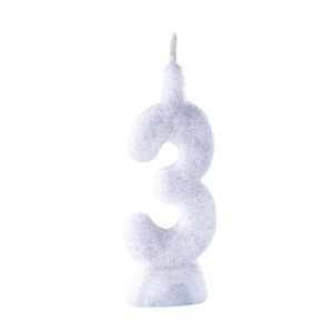 Vela Br Festas Super Número 3 Parafina Branca MONA000155 - Brdecor