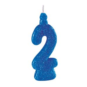 Vela Br Festas Super Número 2 Parafina Azul MONA000151 - Brdecor