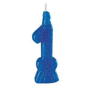 Vela Br Festas Super Número 1 Parafina Azul MONA000148 - Brdecor