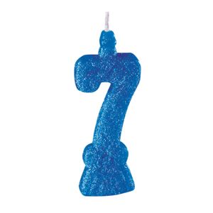 Vela Br Festas Super Número 7 Parafina Azul MONA000166 - Brdecor