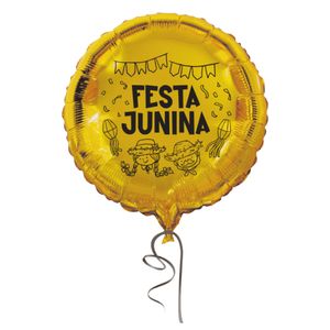Balão Junino Foil Dourado 18" MOPR000645 - Brdecor