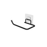 Suporte_Papel_Higiênico_Com_Adesivo_Aço_Pvc_Preto_Ref.1550BL_Stolf