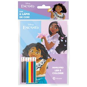 Mini Livro Infantil Ler E Colorir Com Lápis de Cor Encanto 020910204 - Culturama