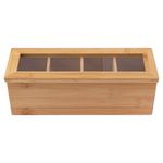 Porta_Chá_Futuro_4_Divisórias_Com_Visor_Bambu_E_Mdf_26,7x9,5x9cm_Ref.LM1795_honeyhome