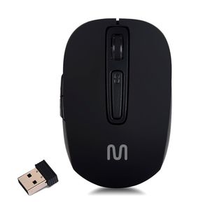 Mouse Sem Fio Recarregável Ms2500 Usb 6 Botões 1600dpi Ajustável Preto MO277 - Multilaser