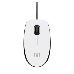 Mouse Com Fio Mf400 Slim Silencioso Usb 3 Botões 1200dpi Branco 180cm MO389 - Multilaser