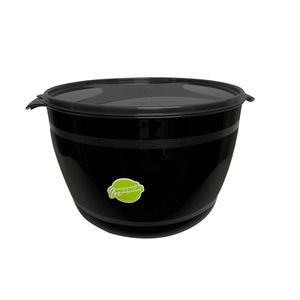 Pote Multiúso Redondo Plástico Preto 10 Litros 59612 - Top Line