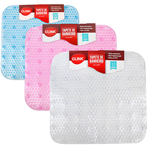 Tapete de Banheiro Quadrado Pvc 44x43cm Sortido - Clink