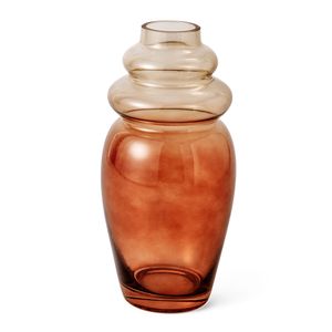 Vaso Decorativo Vidro Bordô 25x12x12cm 16256 - Mart